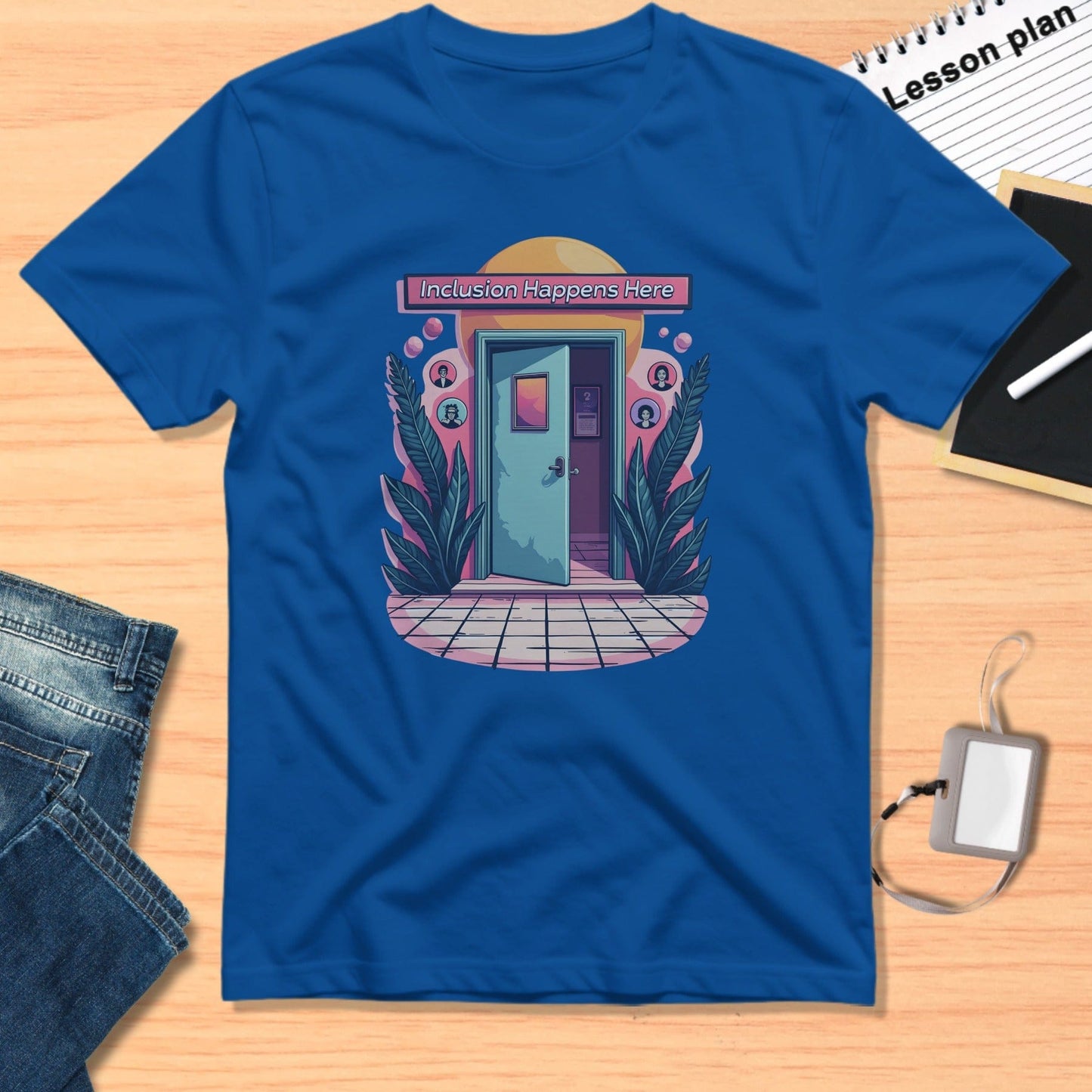 Inclusion Happens Here Vibrant Graphic Tee product