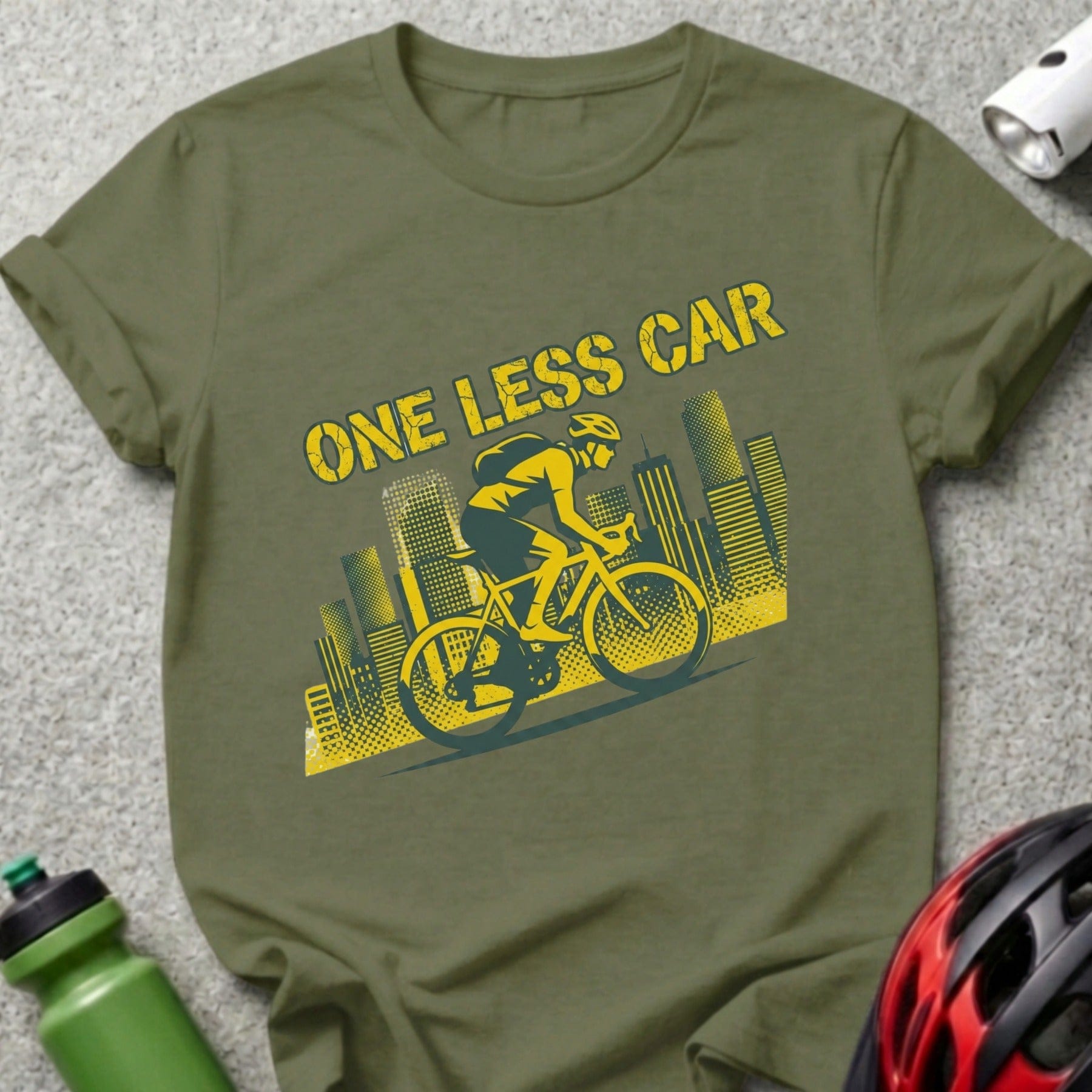 One Less Car Cycling Enthusiasts Graphic Tee