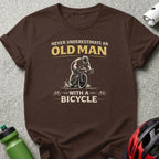 Never Underestimate An Old Man With A Bicycle Shirt