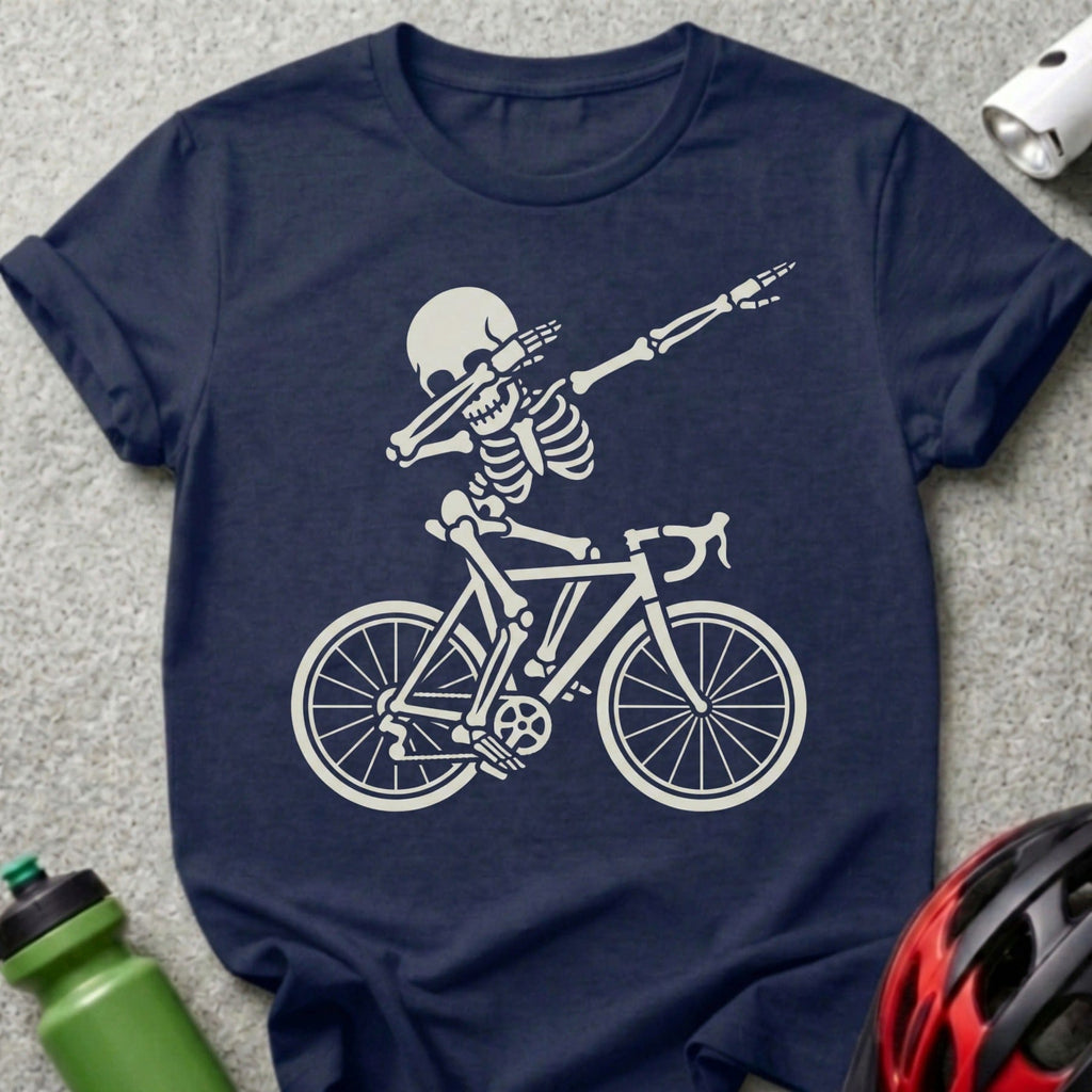 Skeleton Dab Cycling Graphic Tee Shirt Trendy Design