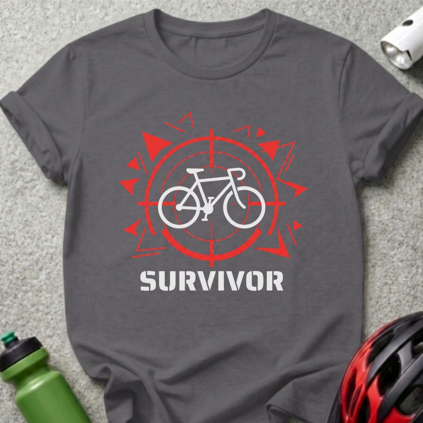 Survivor Bike Graphic Design Shirt for Cycling Enthusiasts