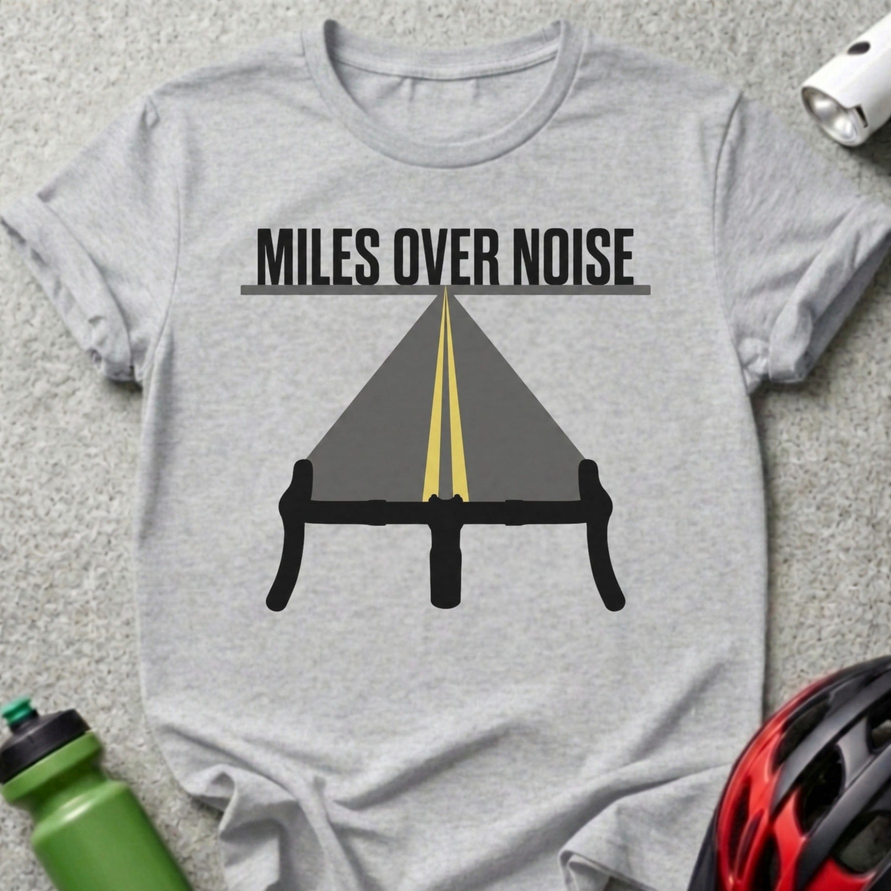 Miles Over Noise Typography Design T-shirt