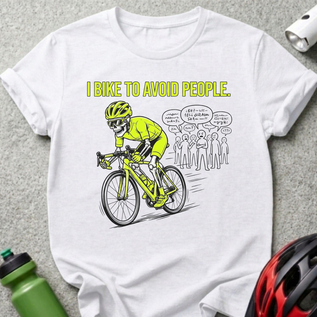 I Bike To Avoid People Graphic Tee-Shirt
