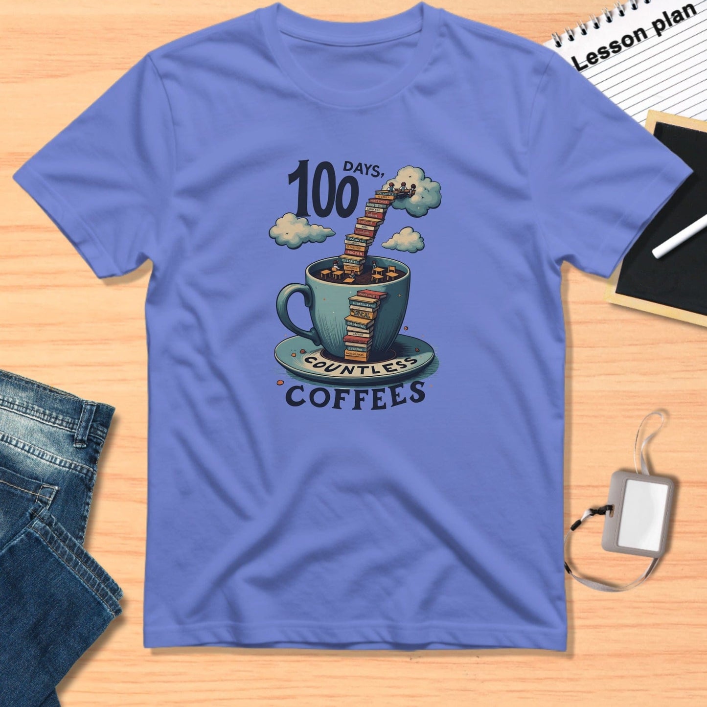 100 Days Countless Coffees Graphic T-Shirt