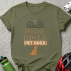 Ride Bikes Pet Dogs Graphic T-shirt