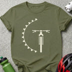 Bicycle Gear and Handlebar Design Graphic Tee Product