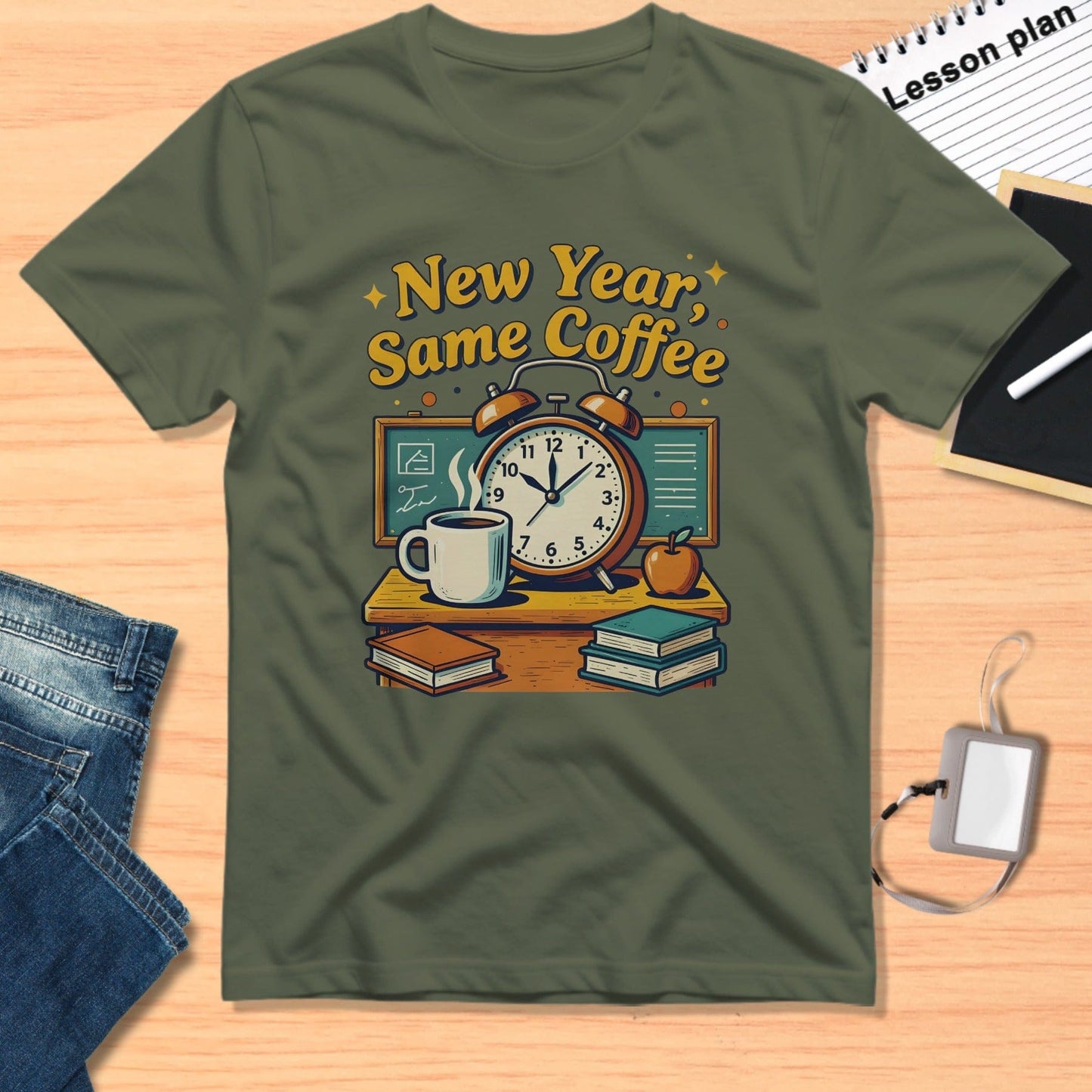 New Year Same Coffee Graphic Shirt Perfect for Coffee Lovers