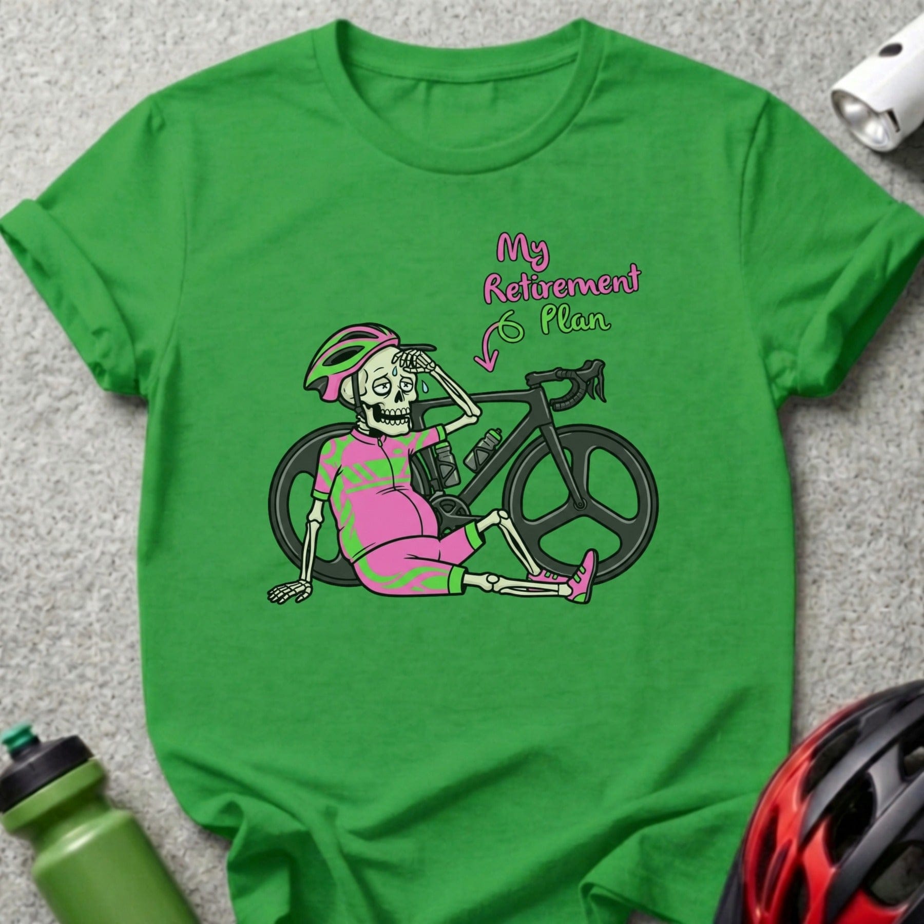 My Retirement Plan Funny Skeleton Cycling T-Shirt