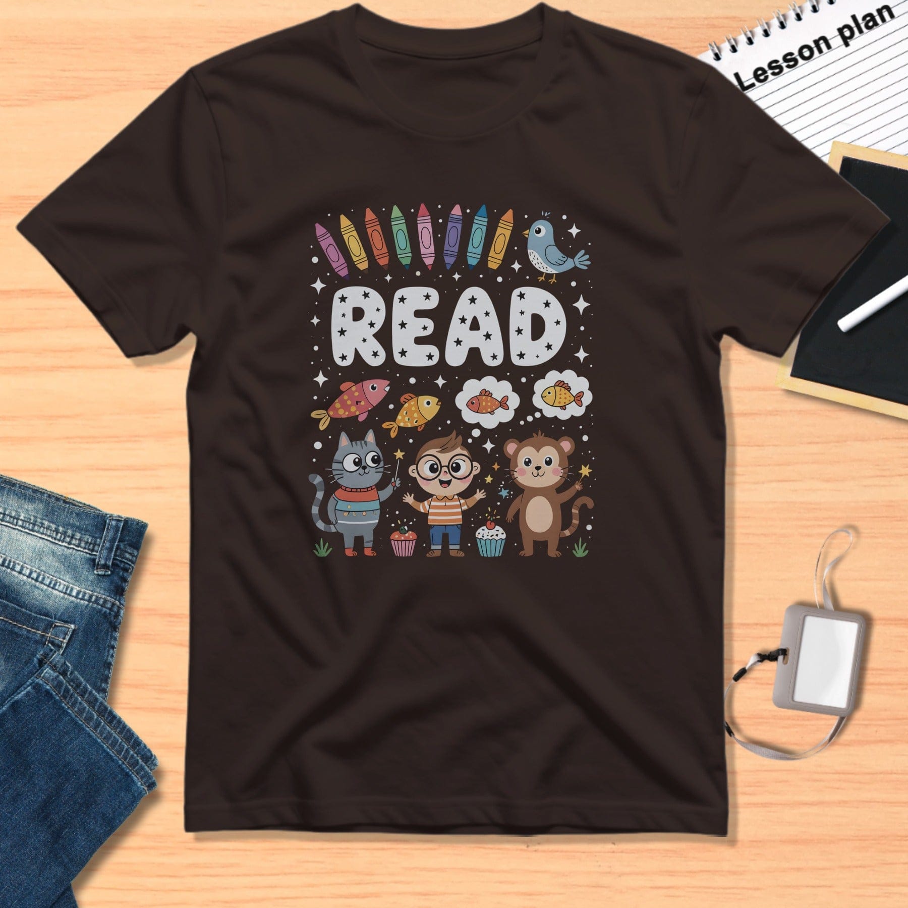 Colorful Graphic Read Themed T-Shirt for Book Lovers