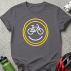 Cyclist Smile Design Grey T-Shirt for Sale