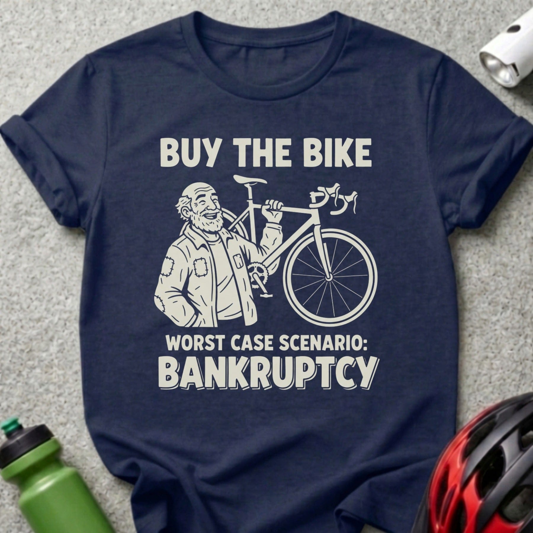 Buy The Bike Worst Case Scenario Bankruptcy T-shirt