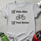 Ride Bike Feel Better Graphic Cycling T-shirt