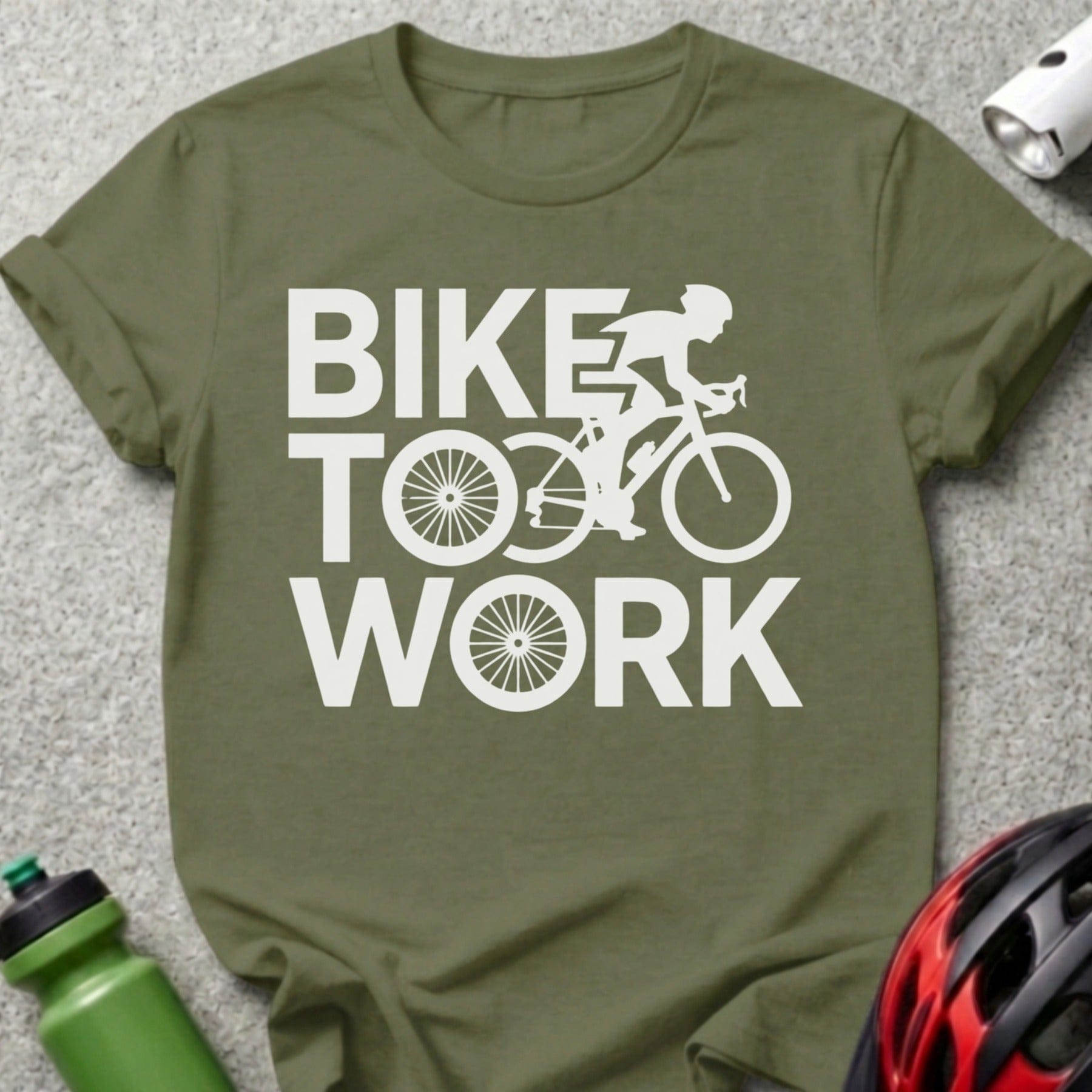 Bike to Work Graphic T-Shirt for Cycling Enthusiasts