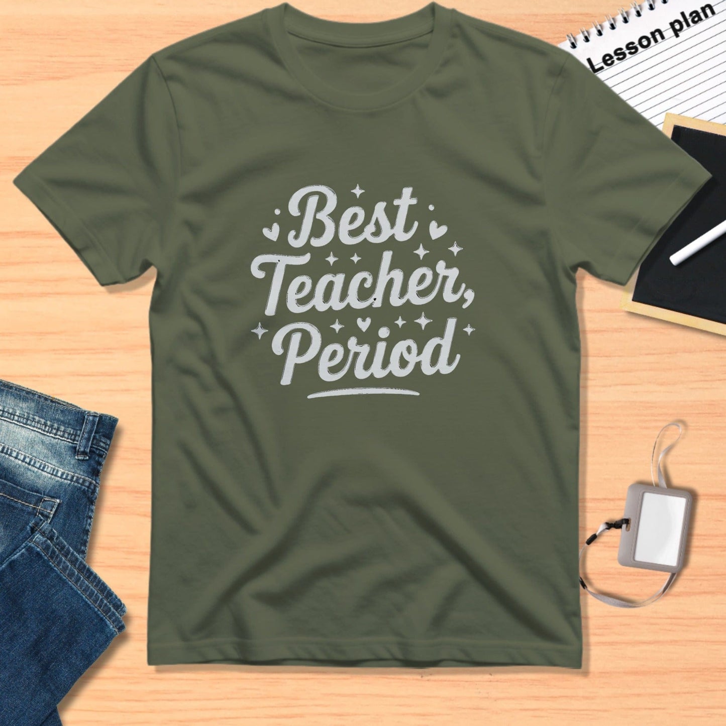 Best Teacher Period Graphic T-shirt Top Apparel