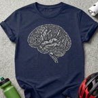 Steampunk Brain Design Graphic Tee Shirt Asia