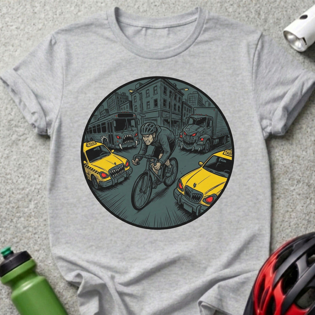 Cyclist Versus Traffic T-Shirt