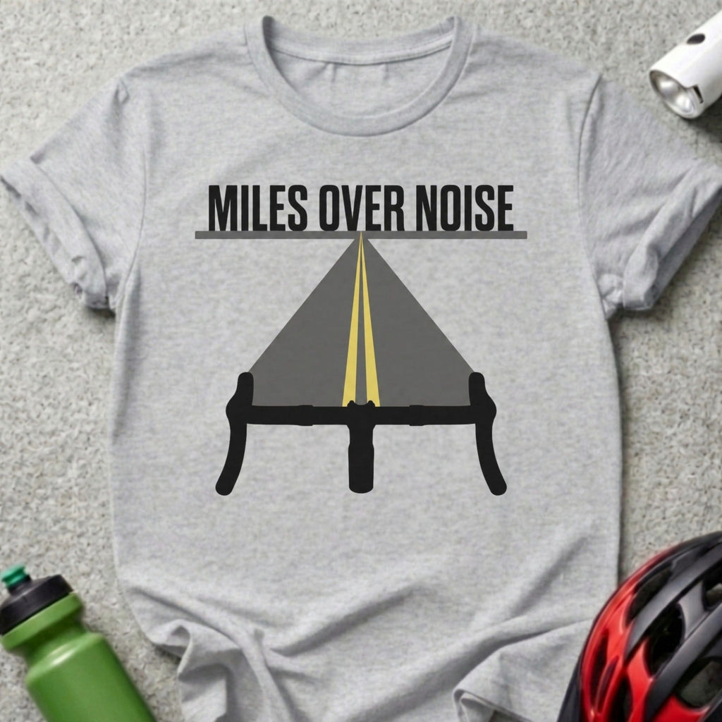 Miles Over Noise Road Bike Graphic T-Shirt