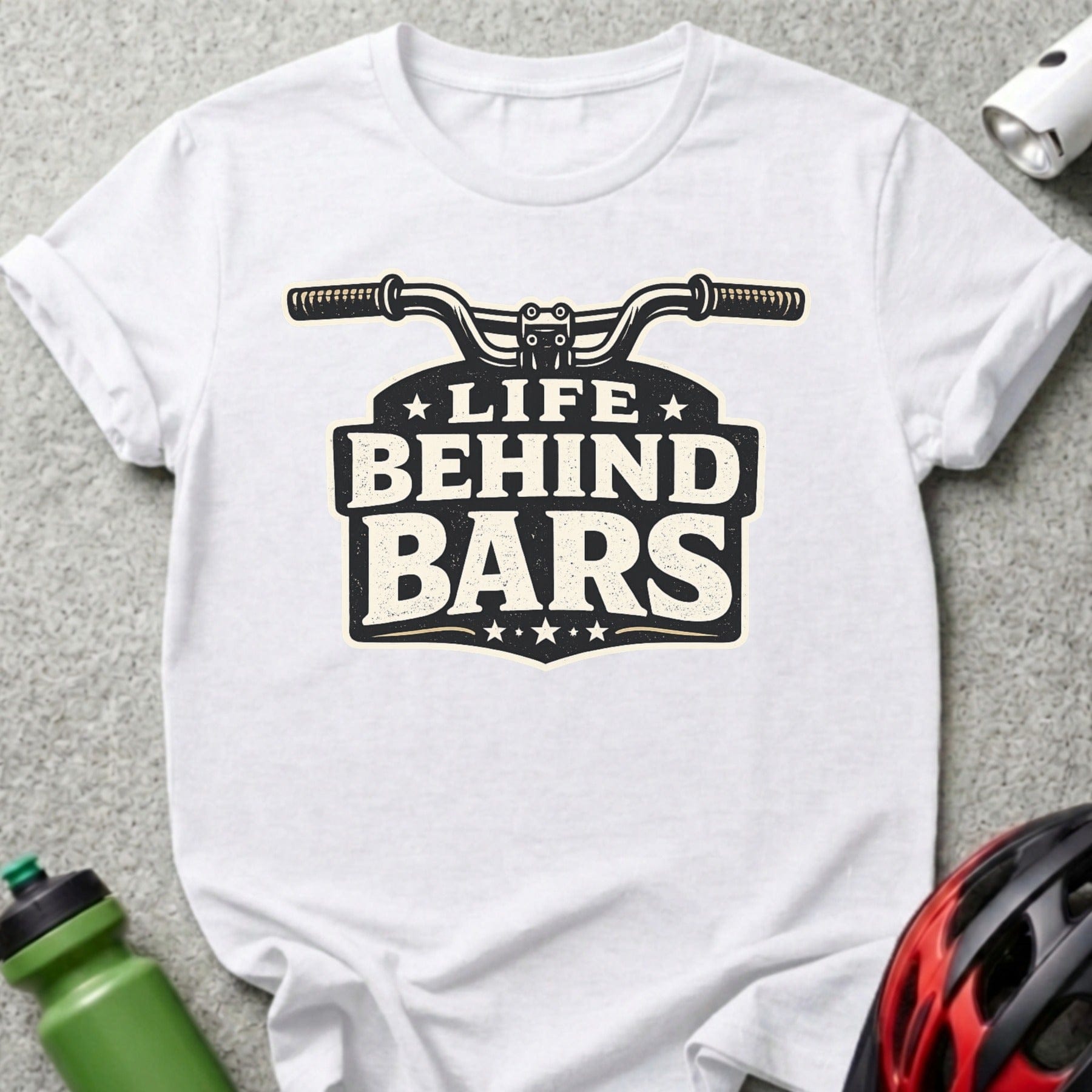Life Behind Bars Graphic Tee Bicycle Handlebar Shirt