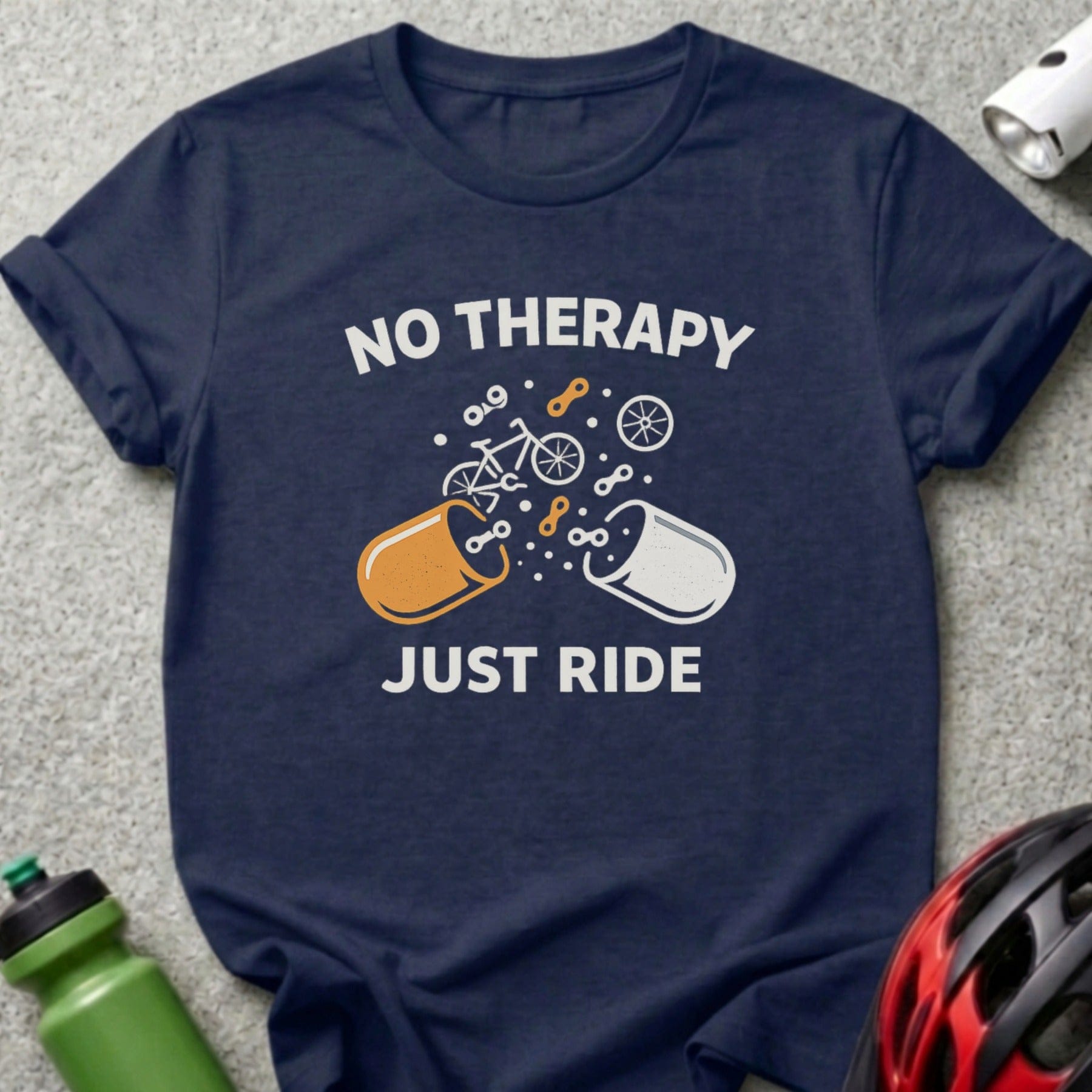 No Therapy Just Ride Bicycle Graphic T-Shirt