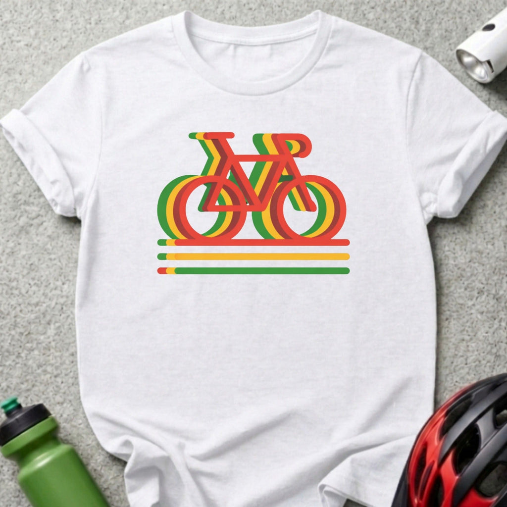 Retro Bicycle Graphic Design T-Shirt Ideal for Cyclists