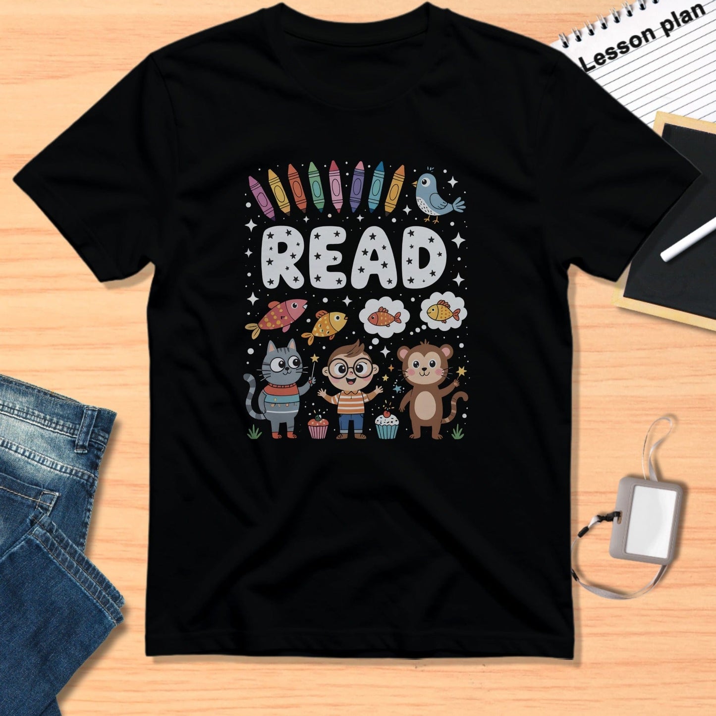Colorful READ Graphic Tee for Book Lovers