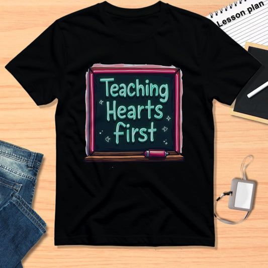 Teaching Hearts First Chalkboard Graphic Tee