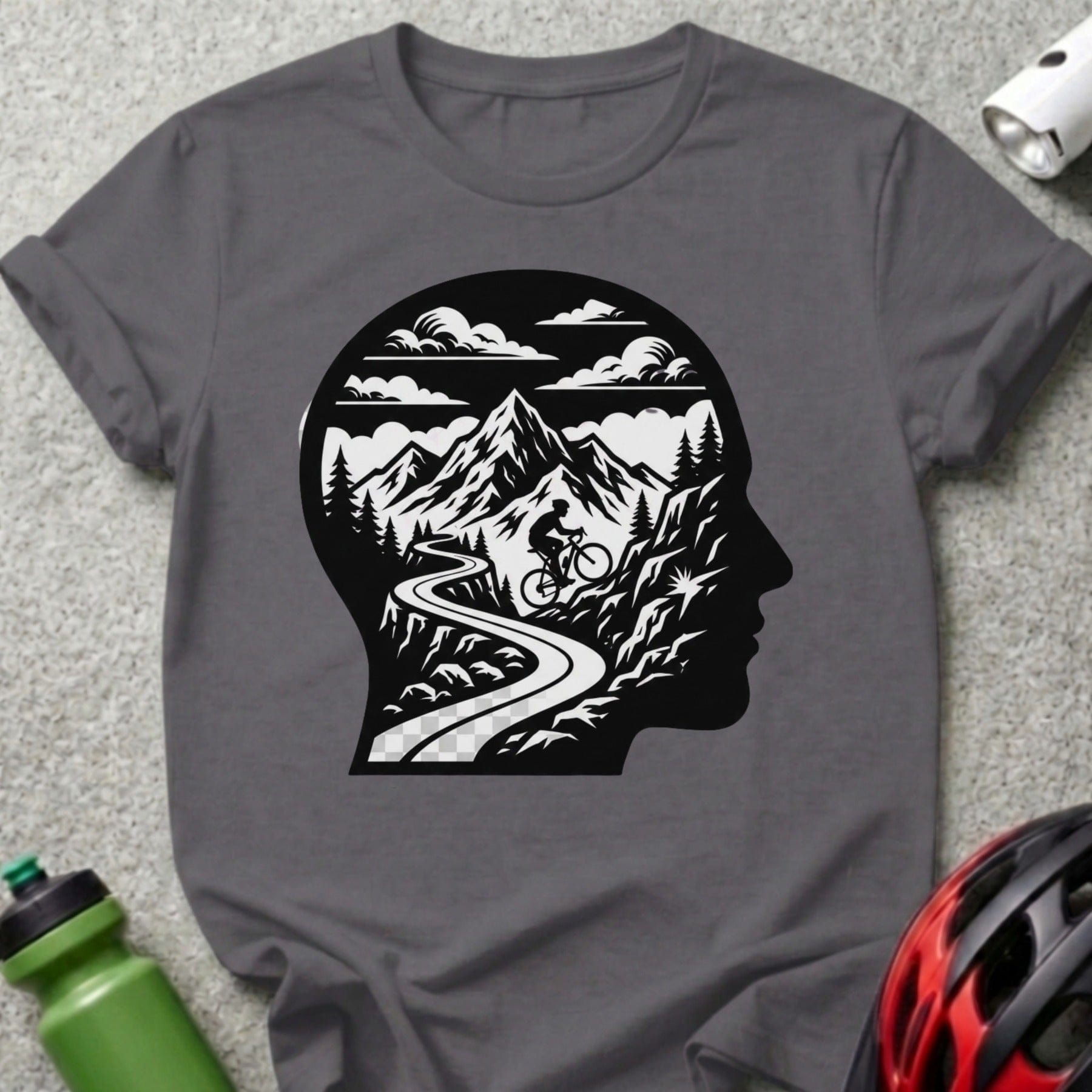 Mountain Biking Adventure Graphic Design T-shirt