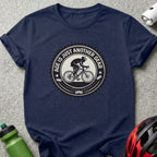 Age IS Just Another Gear Cycling Rider Dark Blue T-Shirt