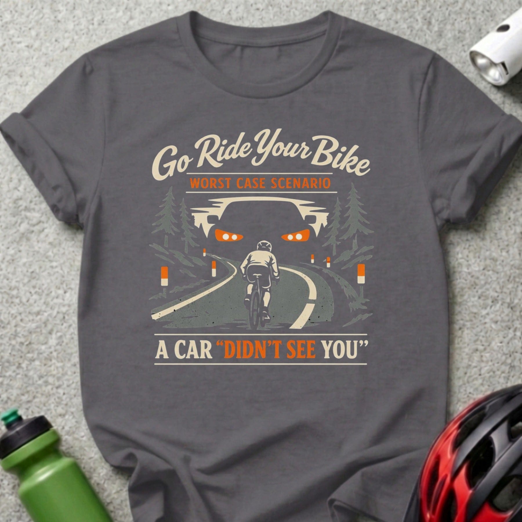 Go Ride Your Bike Worst Case Scenario Graphic Tee