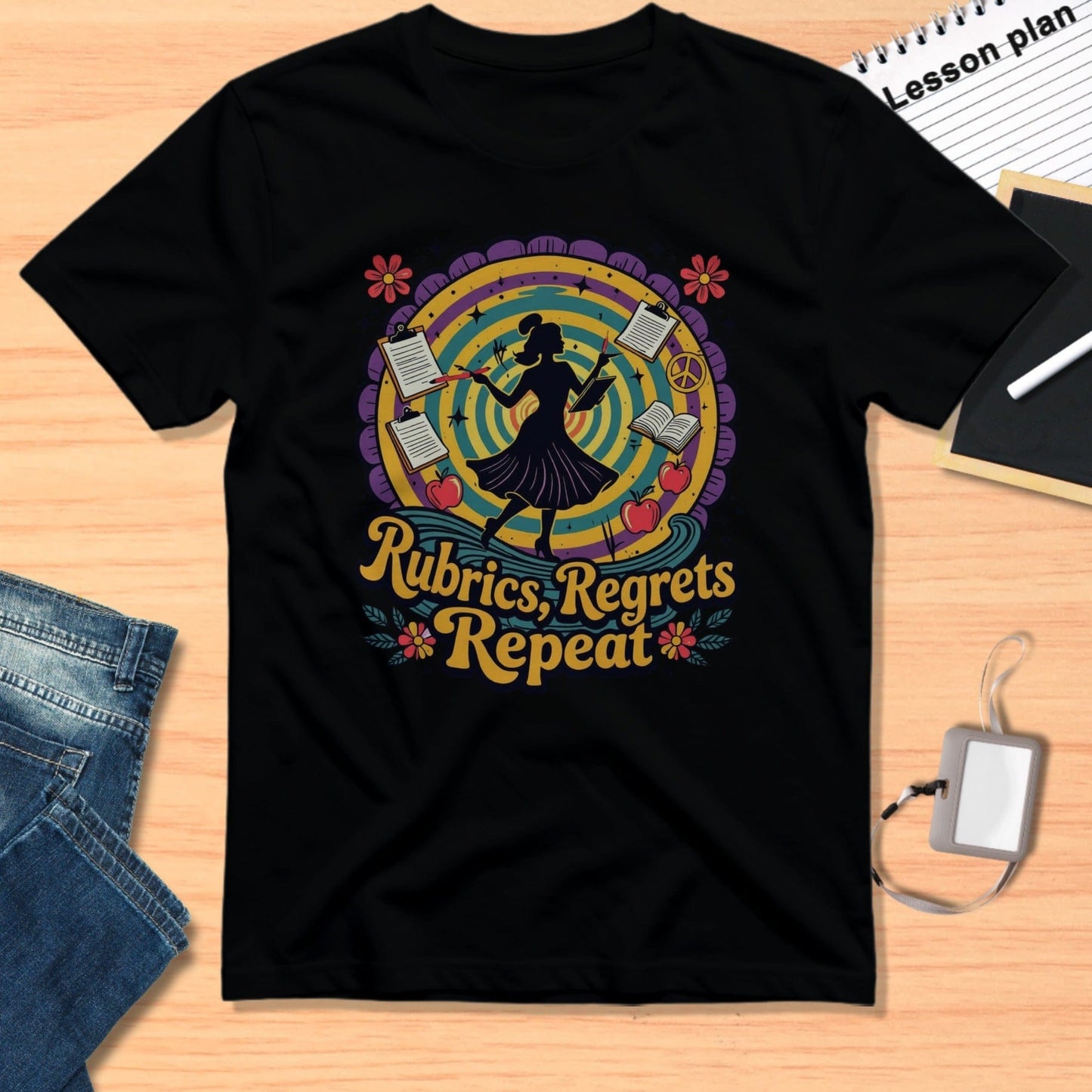 Rubrics Regrets Repeat Graphic Tee for Teachers