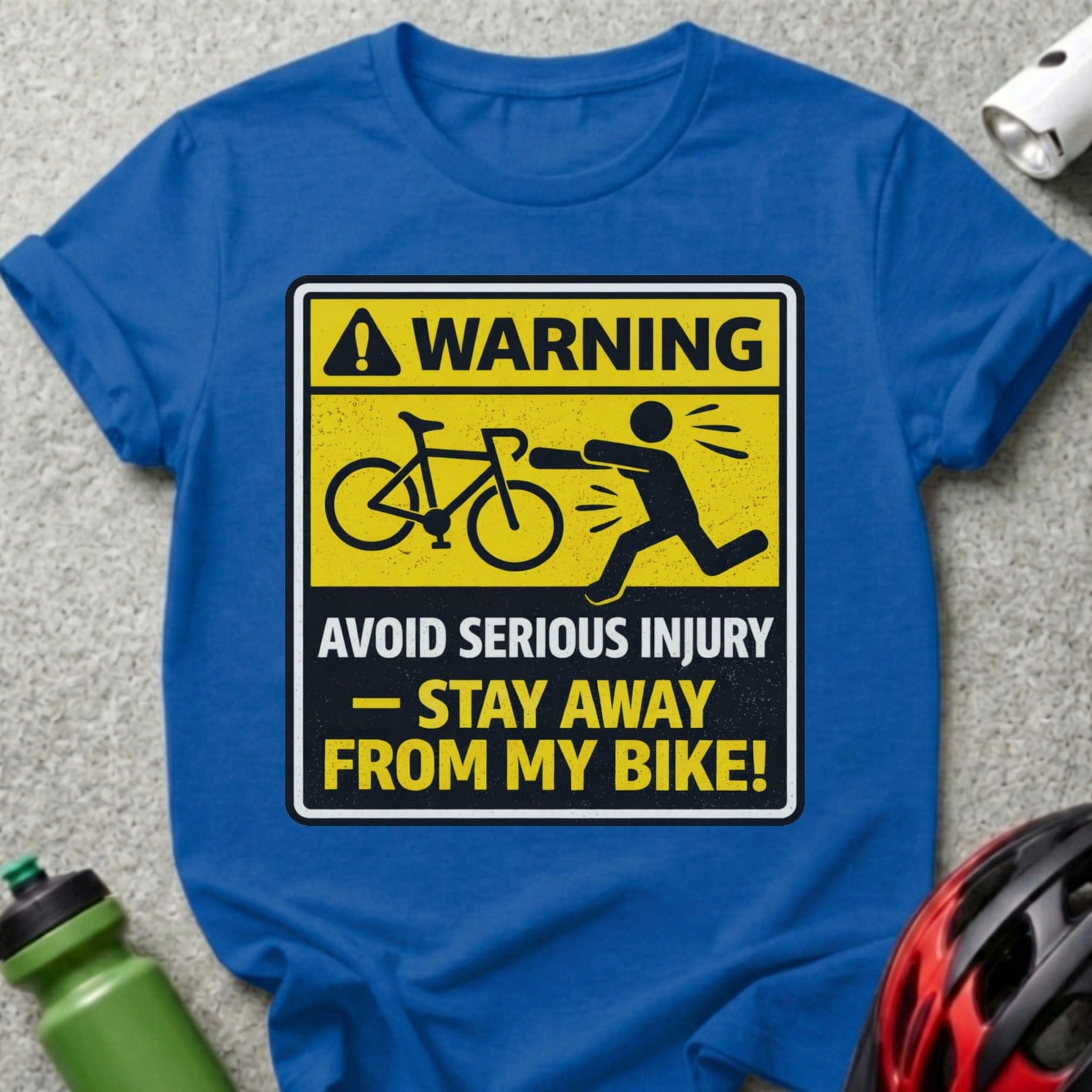 Warning Stay Away From My Bike Injury Avoidance T-Shirt