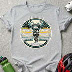 Urban Cyclist in Traffic Illustrated Tee Shirt