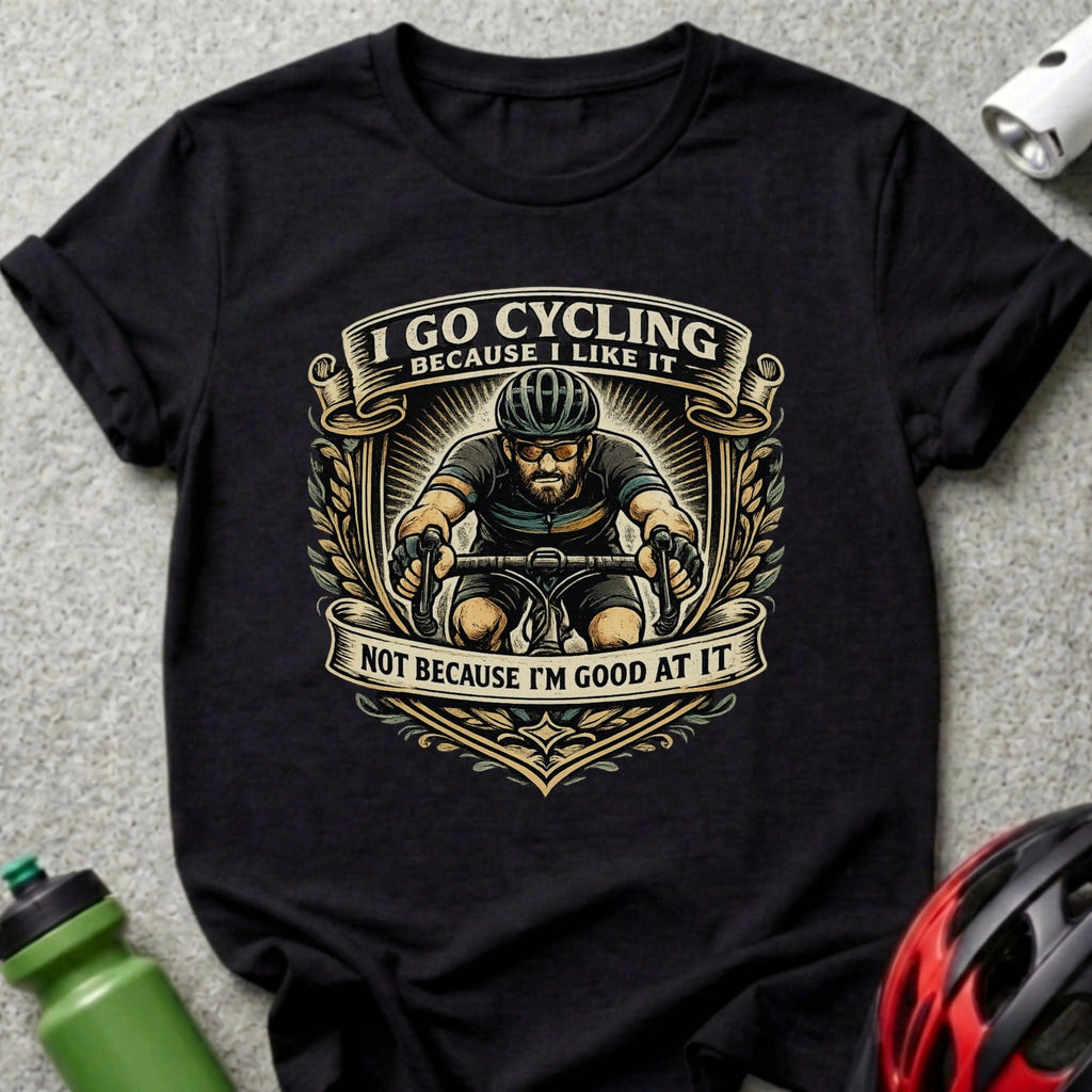 I Go Cycling Because I Like It Not Because I'm Good At It Shirt