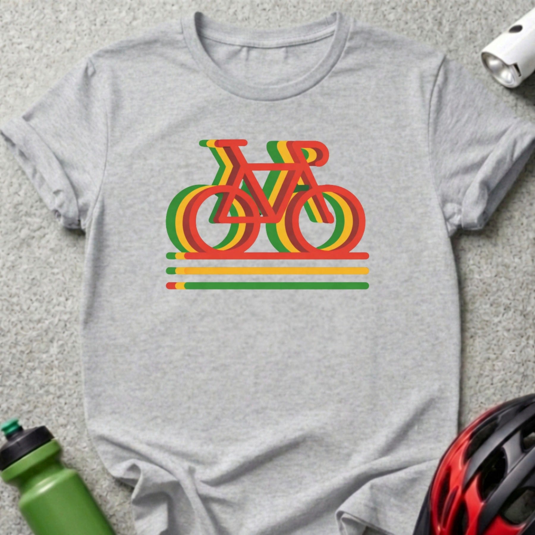 Colorful Geometric Bicycle Design T-Shirt Product