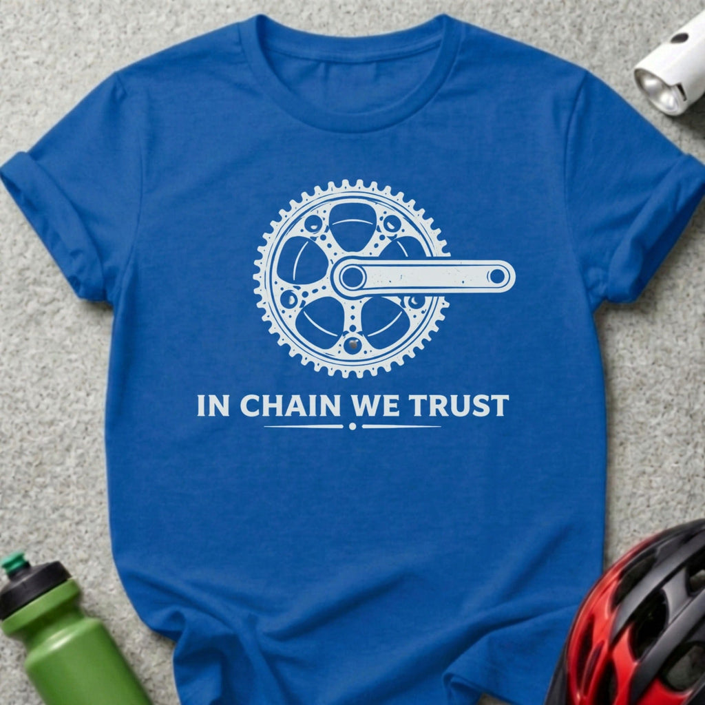 In Chain We Trust Bike Chain Graphic T-shirt