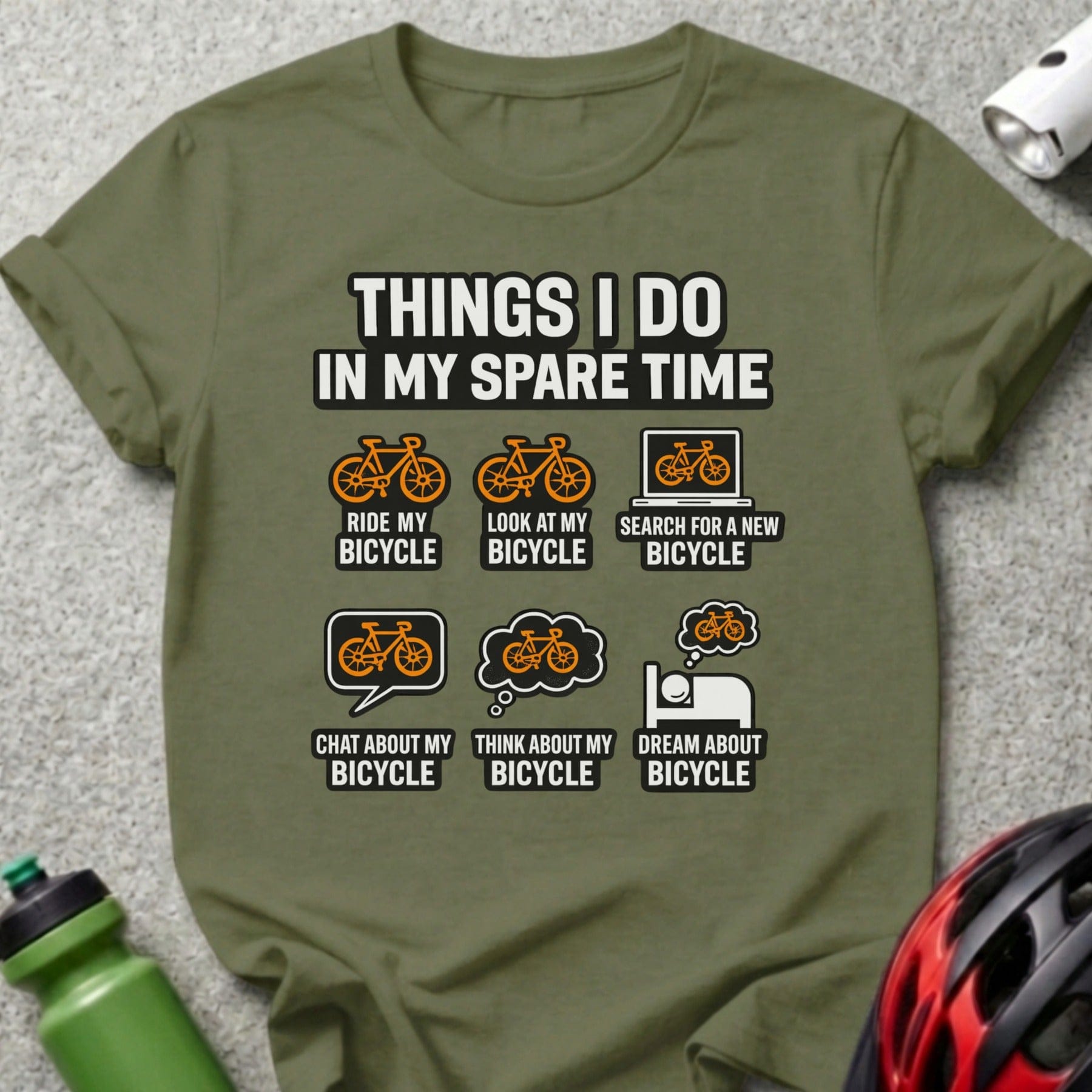 Things I Do in My Spare Time Bicycle T-Shirt