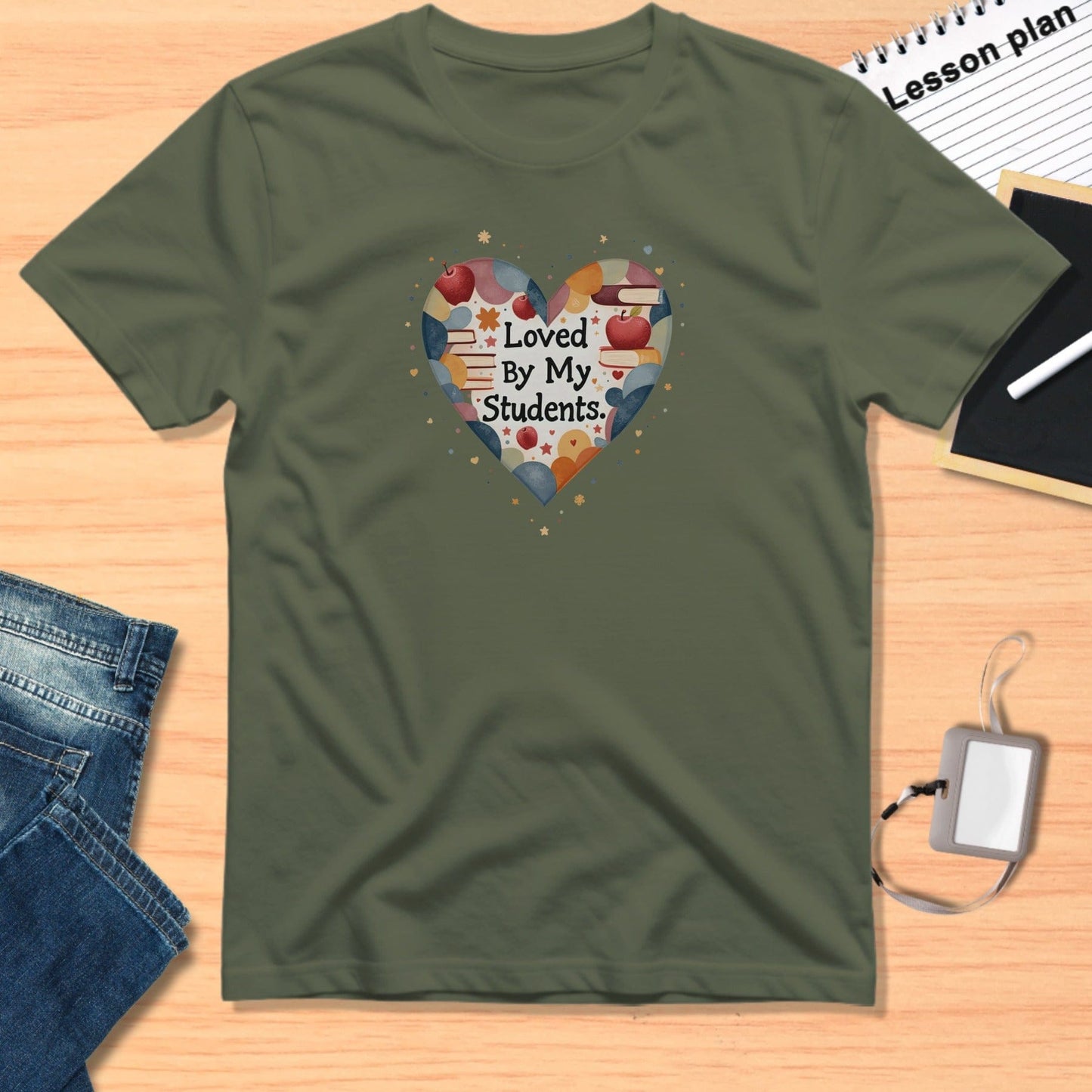 Loved By My Students Heart Design Shirt