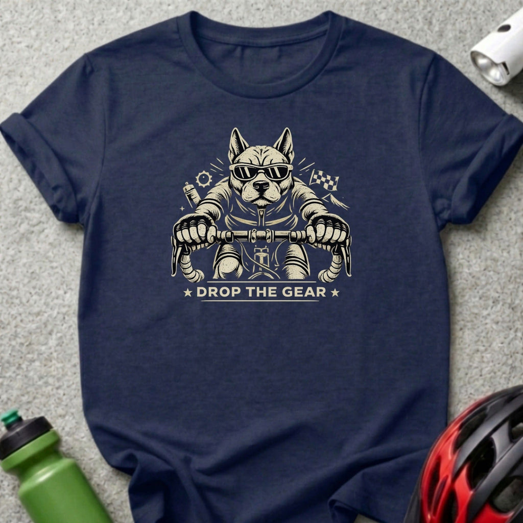 Drop the Gear Biking Dog Graphic T-shirt Product