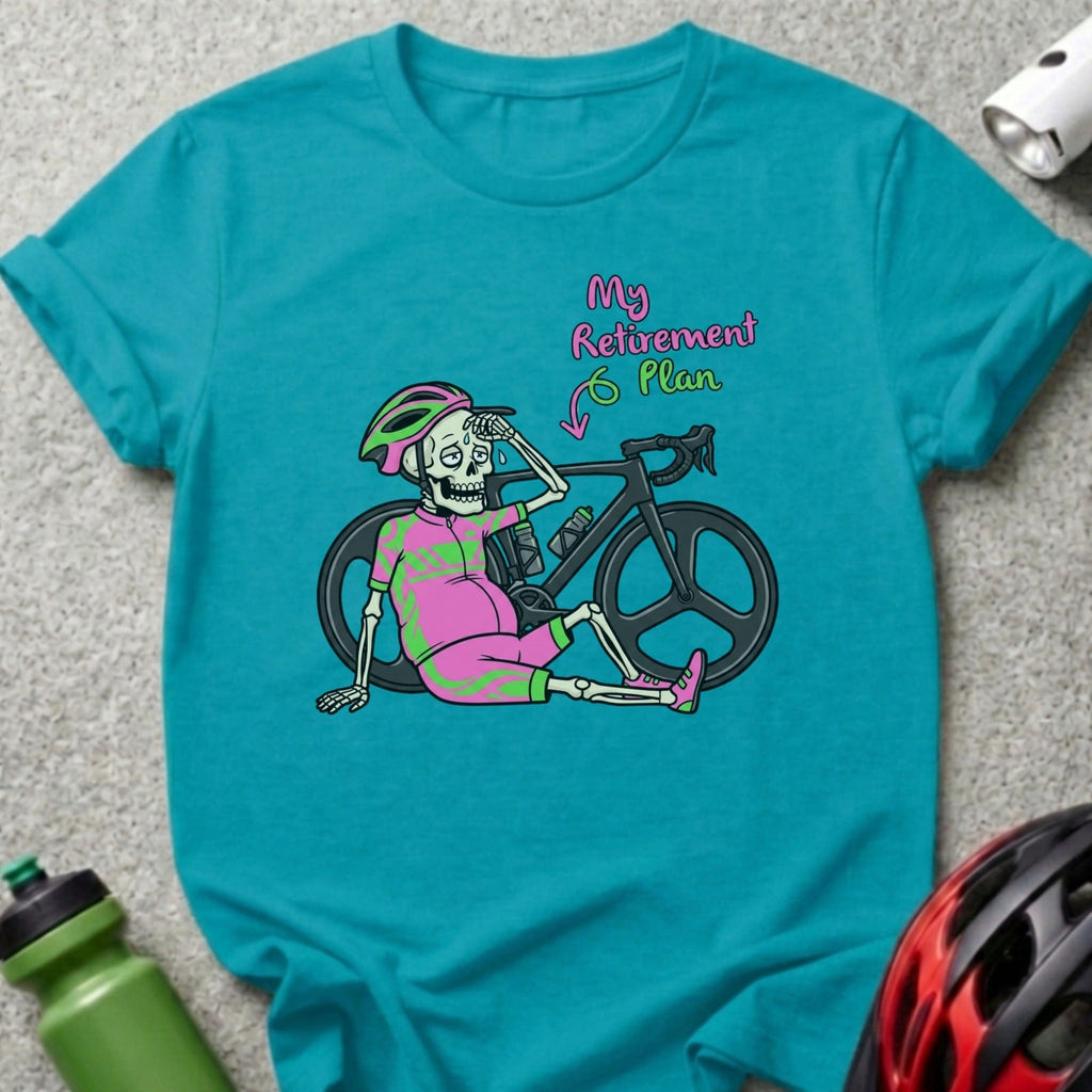 My Retirement Plan Cycling Skeleton T-shirt