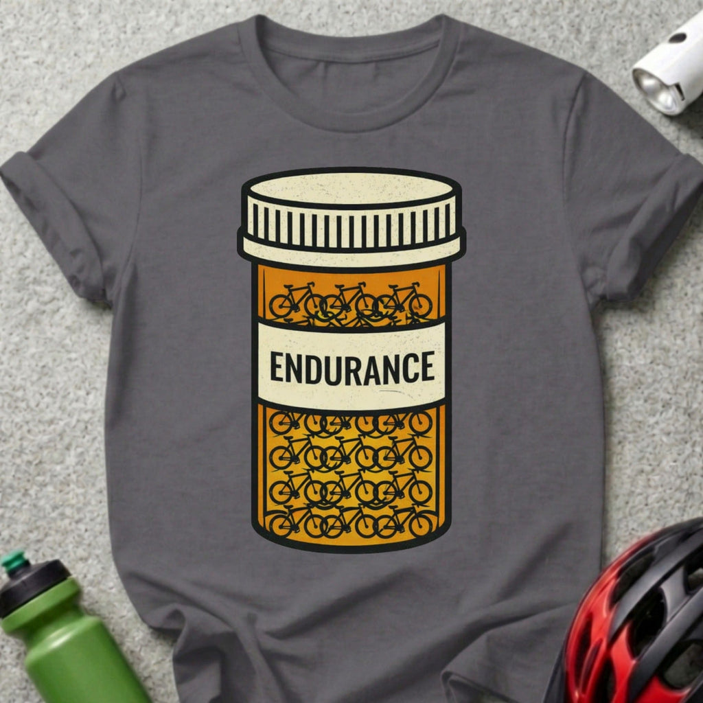 Endurance Bicycle Pill Bottle Graphic T-shirt