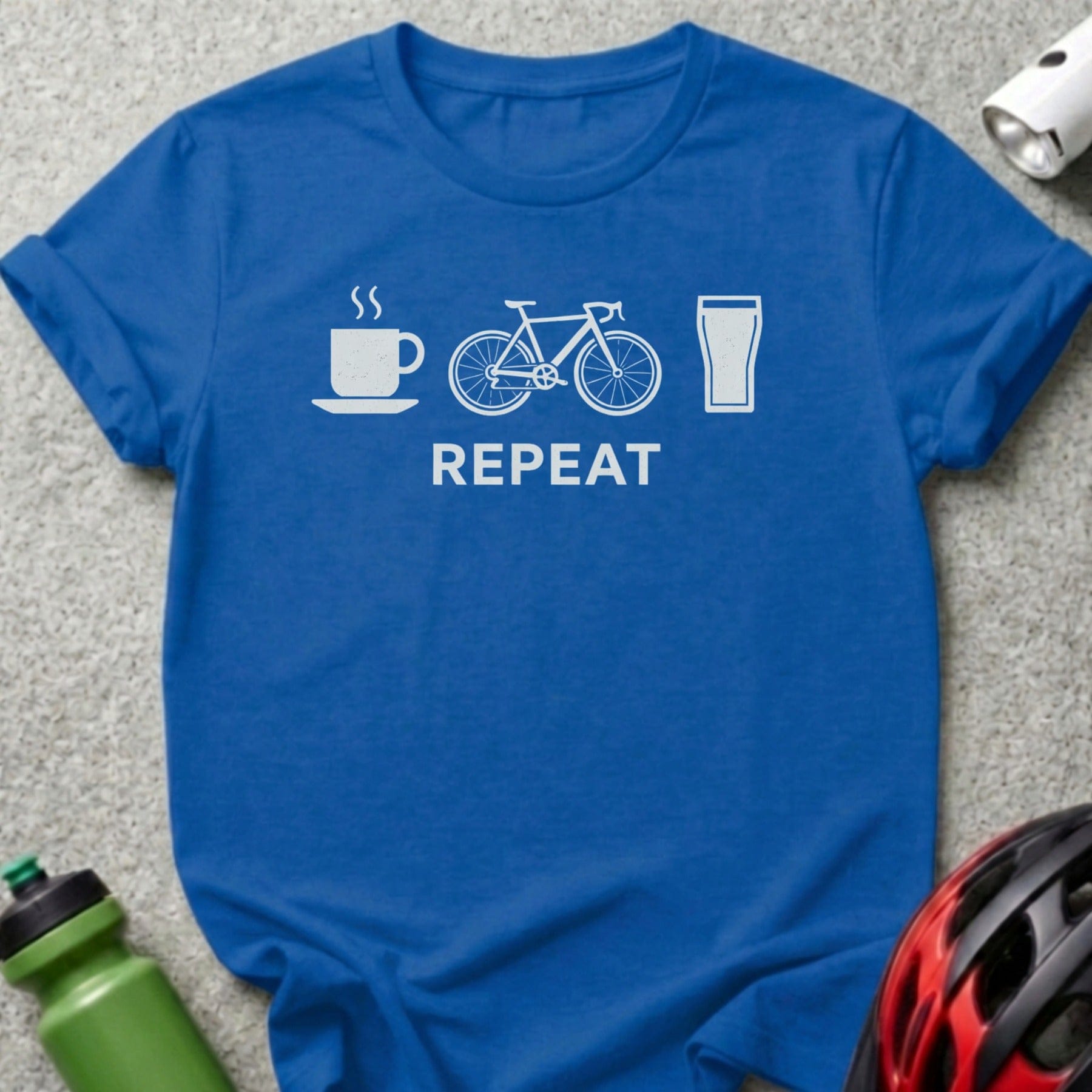Coffee Bike Beer Repeat Graphic Tee Shirt