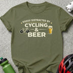 Easily Distracted By Cycling and Beer T-shirt