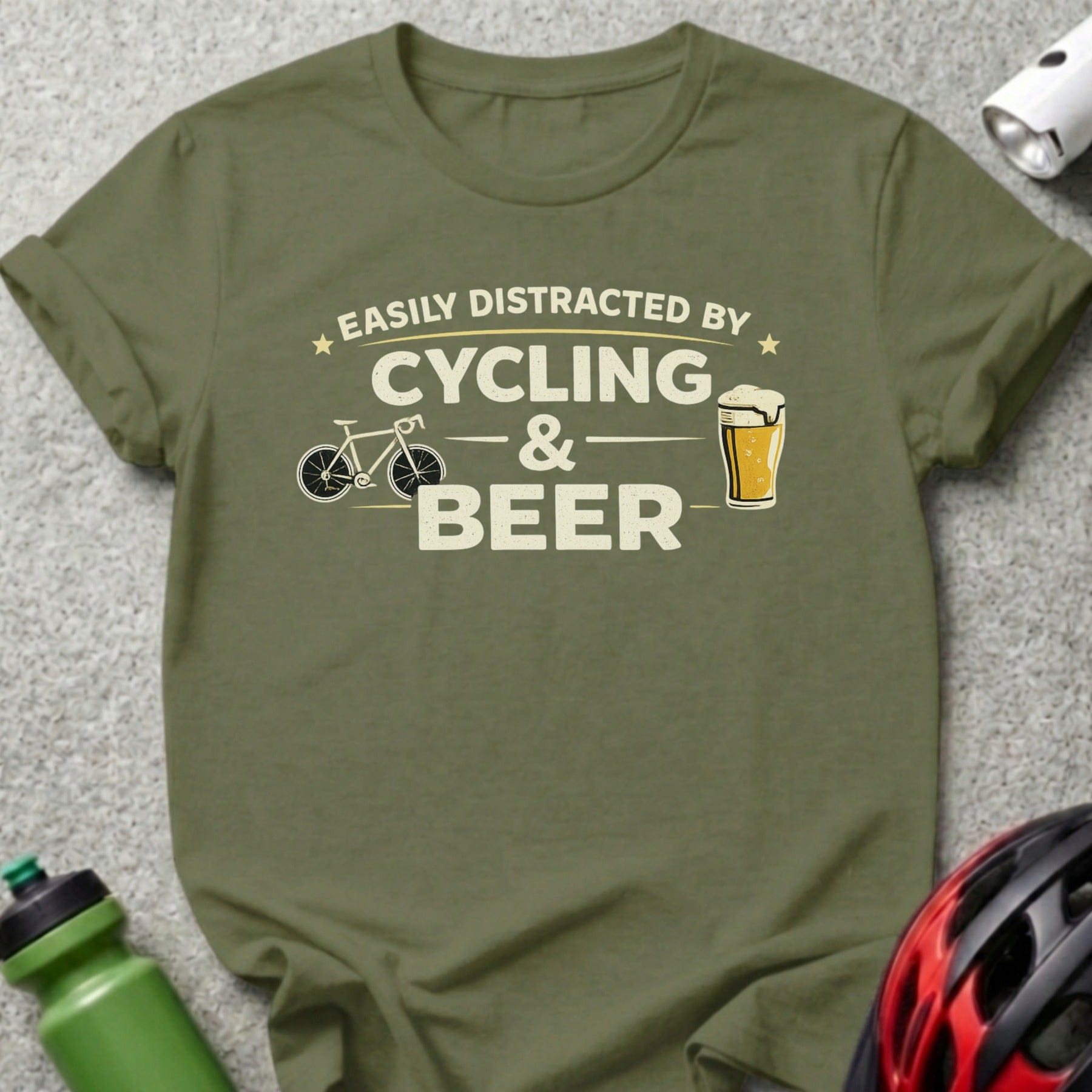Easily Distracted By Cycling and Beer T-shirt