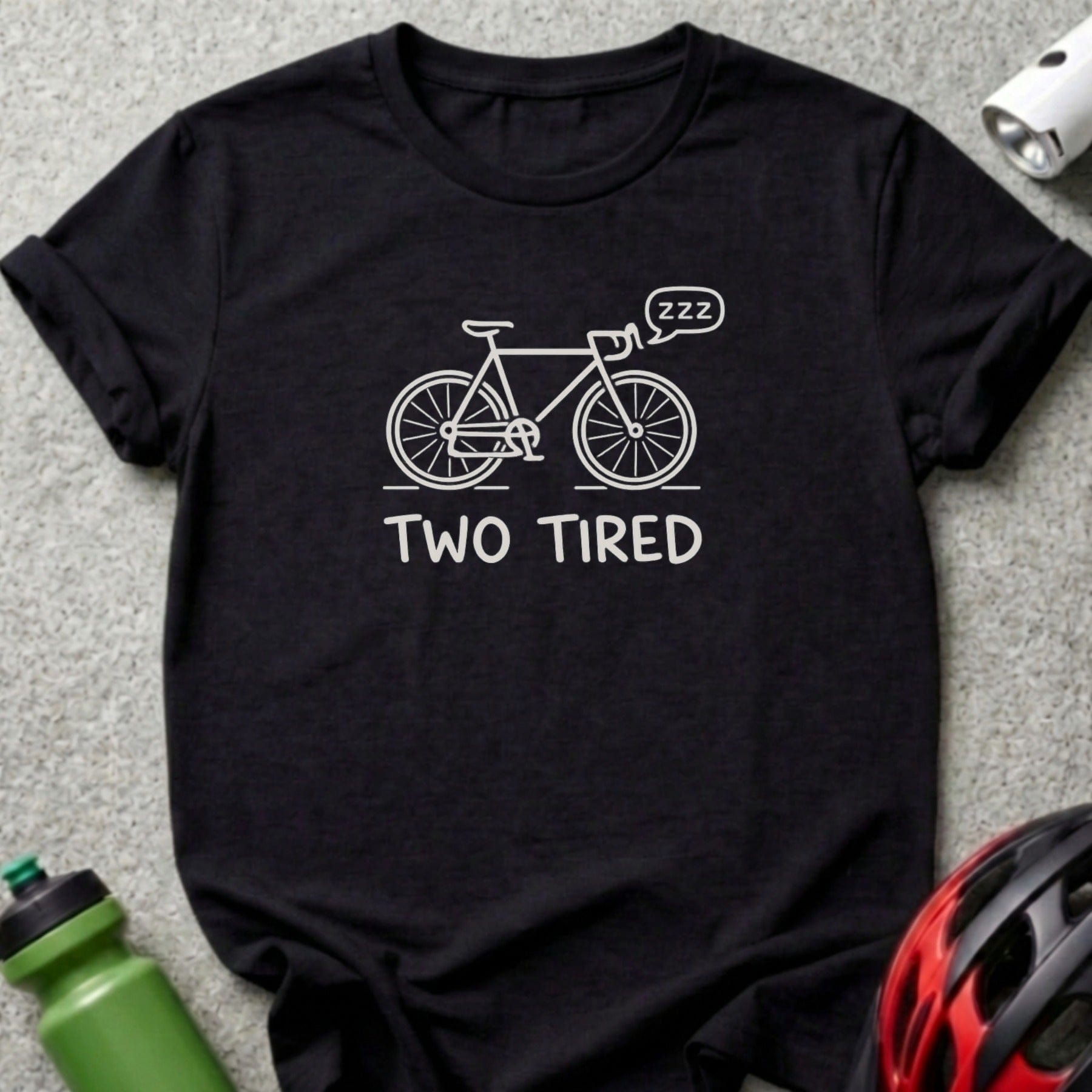 Black Two Tired Bicycle Zzz Graphic T-Shirt product type