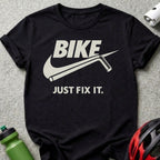 Bike Just Fix It Graphic Tee for Cycling Enthusiasts