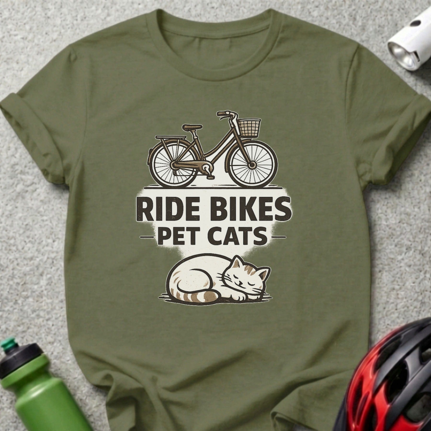 Ride Bikes Pet Cats Graphic T-Shirt